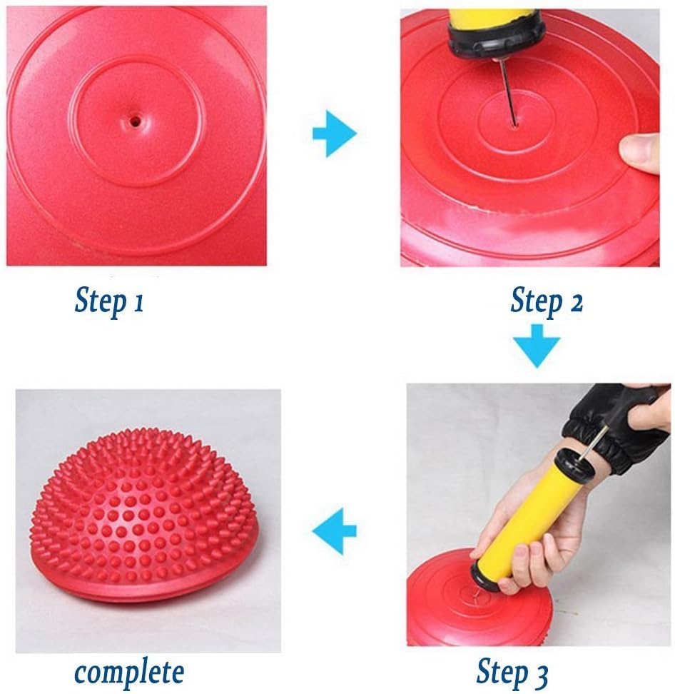 Foot Massage Half Ball, 2 Pcs Yoga Half Ball Physical Fitness Appliance Exercise Balance Ball Massage Mat Exercise Stepping Stones Balance pods Gym Yoga Pilates Ball (Yellow)