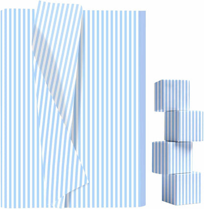 100 Sheets Yellow Striped Tissue Paper 14 x 20 Inches Yellow and White Striped Gift Wrapping Tissue Paper for Gift Bags Wedding Birthday Party Packaging Crafts