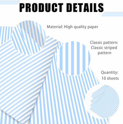 100 Sheets Yellow Striped Tissue Paper 14 x 20 Inches Yellow and White Striped Gift Wrapping Tissue Paper for Gift Bags Wedding Birthday Party Packaging Crafts