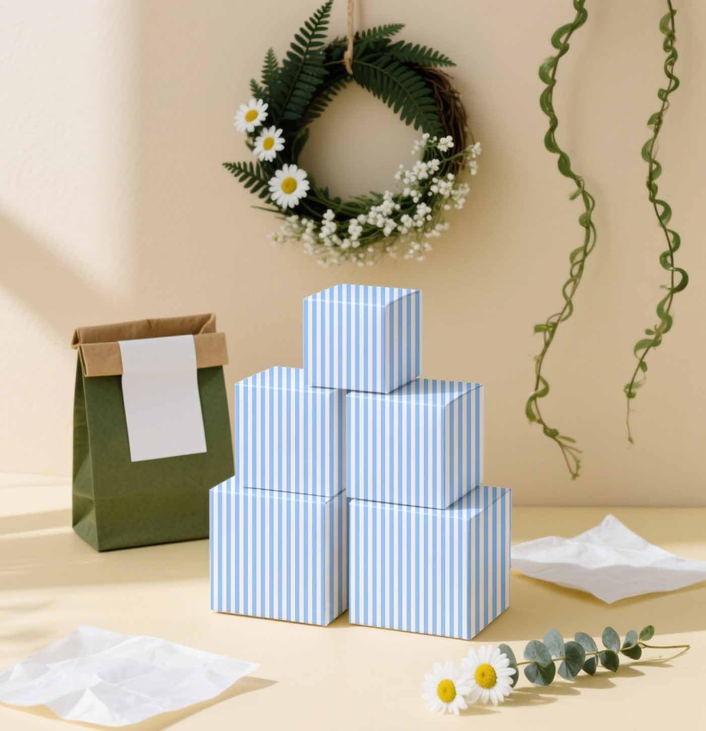100 Sheets Yellow Striped Tissue Paper 14 x 20 Inches Yellow and White Striped Gift Wrapping Tissue Paper for Gift Bags Wedding Birthday Party Packaging Crafts