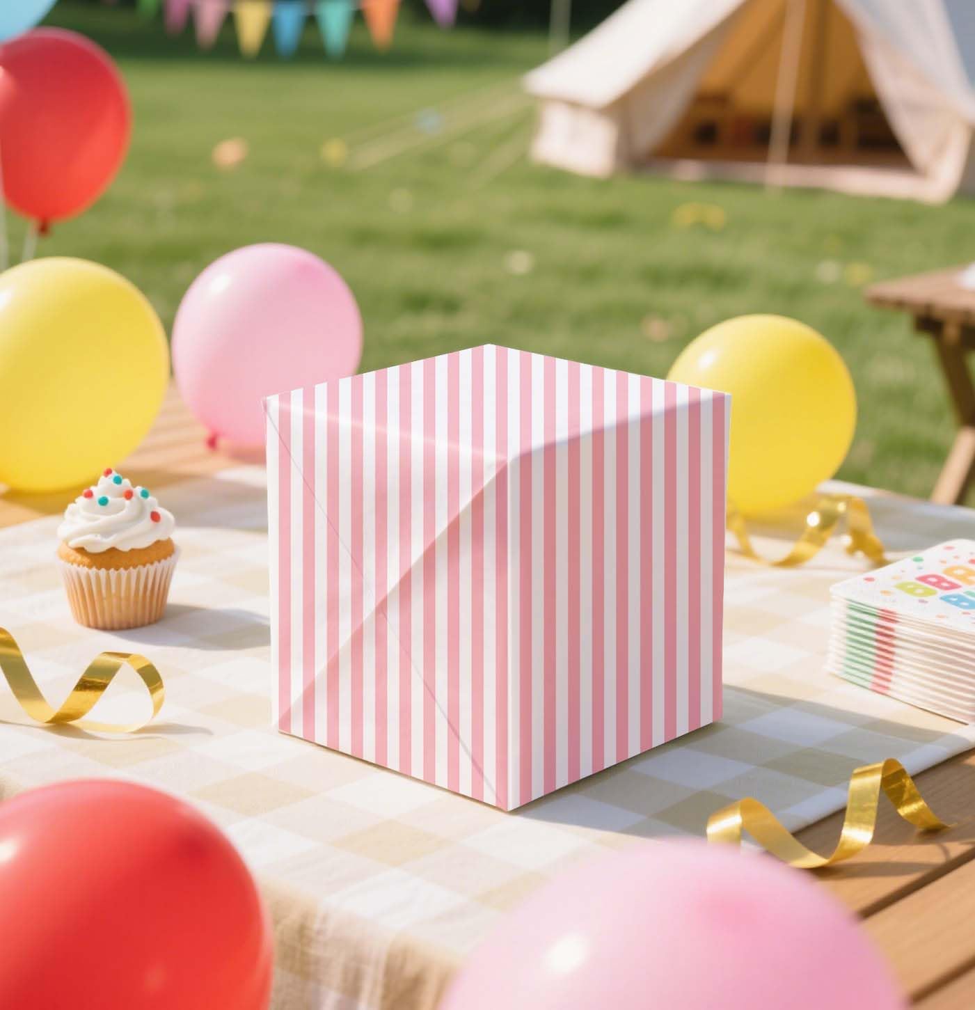 100 Sheets Yellow Striped Tissue Paper 14 x 20 Inches Yellow and White Striped Gift Wrapping Tissue Paper for Gift Bags Wedding Birthday Party Packaging Crafts