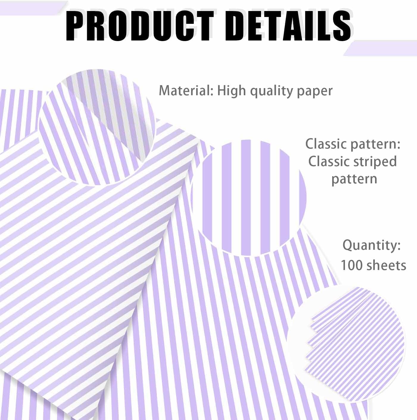 100 Sheets Yellow Striped Tissue Paper 14 x 20 Inches Yellow and White Striped Gift Wrapping Tissue Paper for Gift Bags Wedding Birthday Party Packaging Crafts