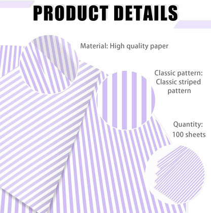 100 Sheets Yellow Striped Tissue Paper 14 x 20 Inches Yellow and White Striped Gift Wrapping Tissue Paper for Gift Bags Wedding Birthday Party Packaging Crafts