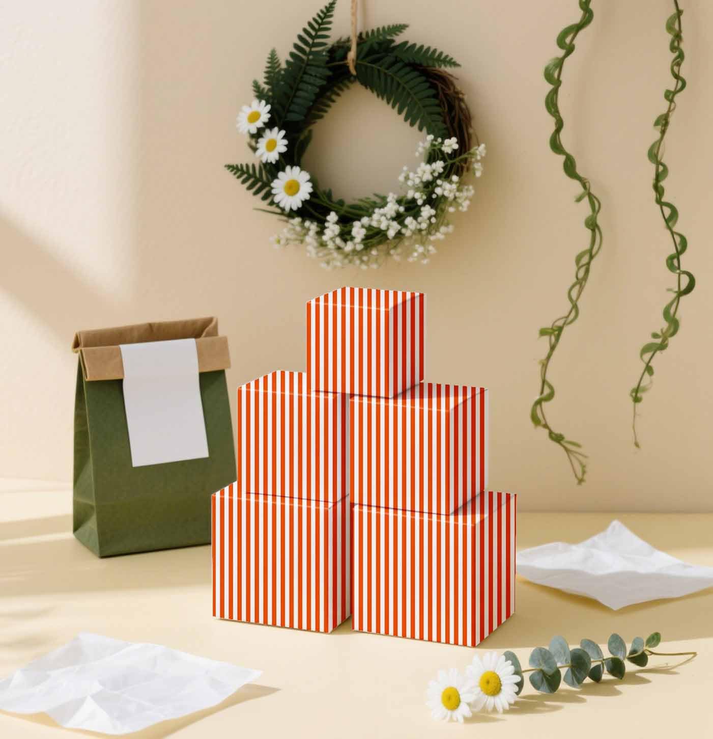 100 Sheets Yellow Striped Tissue Paper 14 x 20 Inches Yellow and White Striped Gift Wrapping Tissue Paper for Gift Bags Wedding Birthday Party Packaging Crafts