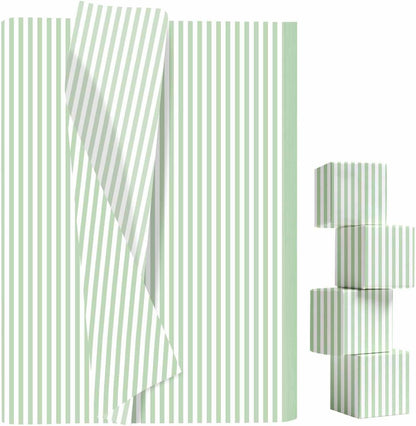 100 Sheets Yellow Striped Tissue Paper 14 x 20 Inches Yellow and White Striped Gift Wrapping Tissue Paper for Gift Bags Wedding Birthday Party Packaging Crafts