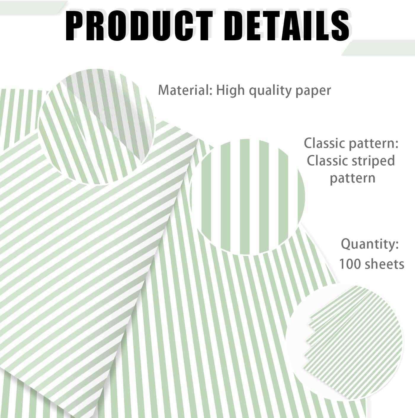 100 Sheets Yellow Striped Tissue Paper 14 x 20 Inches Yellow and White Striped Gift Wrapping Tissue Paper for Gift Bags Wedding Birthday Party Packaging Crafts