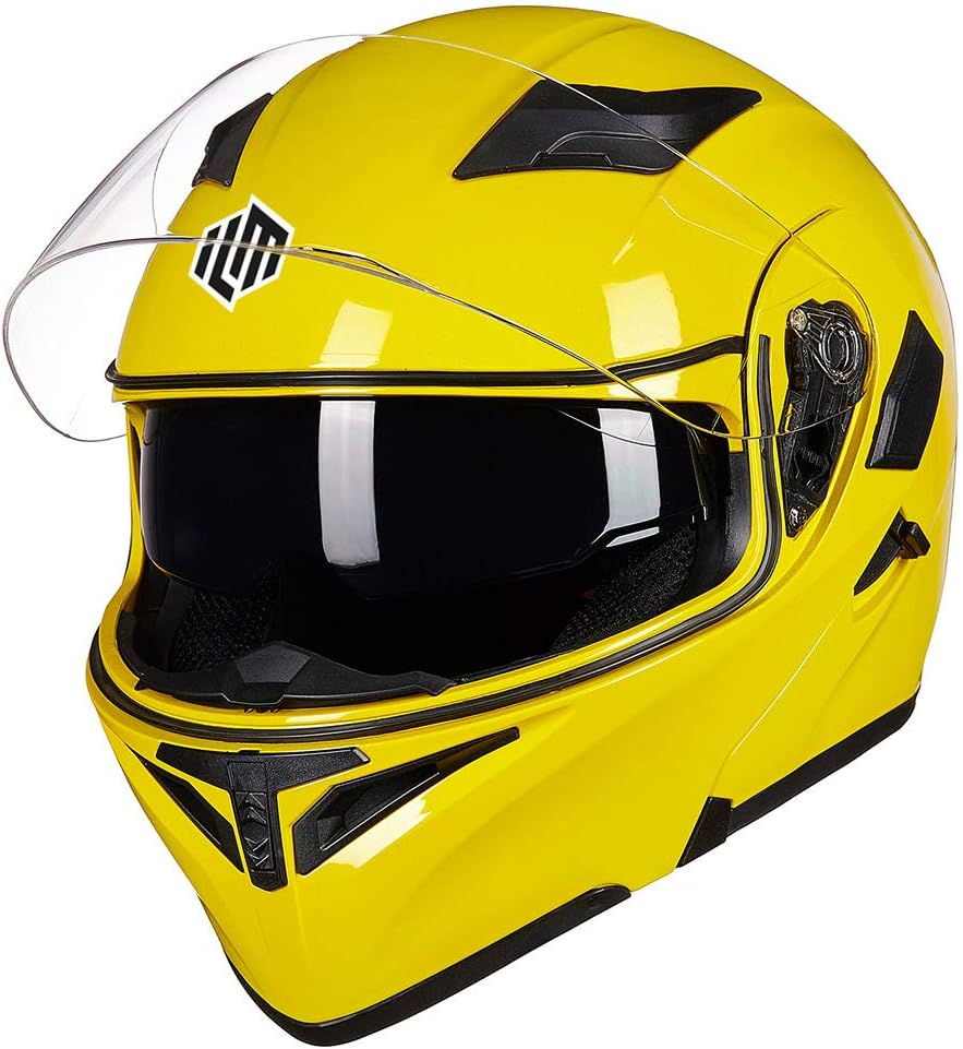 Motorcycle Dual Visor Flip up Modular Full Face Helmet DOT Model 902/902L