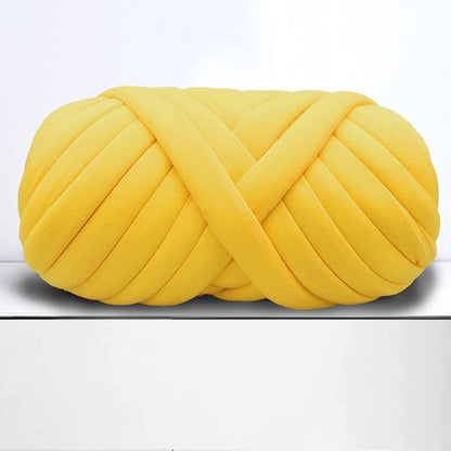 Giant Arm Knitting Chunky Yarn Yellow 0.55 lb,Super Soft Tubular Weight Jumbo Ya rn,DIY Crochet Hand Knitting Thick Yar n for Blanket,Pet-Bed, Pillow,Handbag