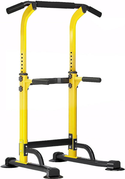 Power Tower Dip Station Pull Up Bar for Home Gym Adjustable Height Strength Training Workout Equipment,Pull Up Bar Station