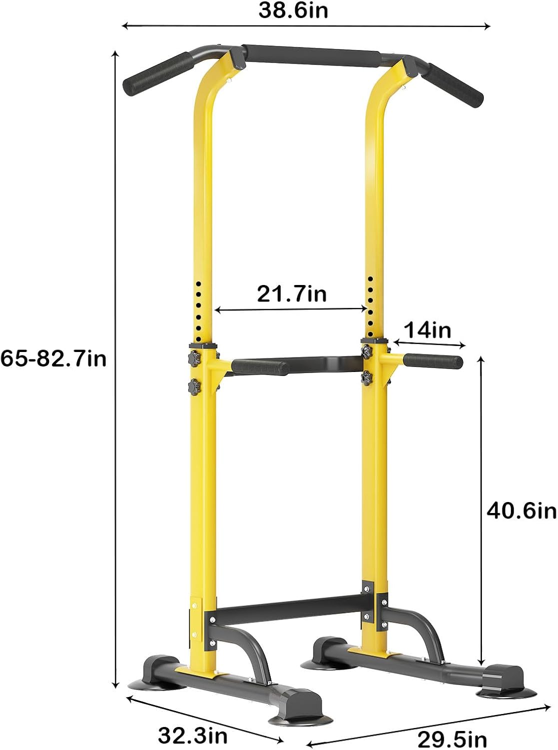 Power Tower Dip Station Pull Up Bar for Home Gym Adjustable Height Strength Training Workout Equipment,Pull Up Bar Station
