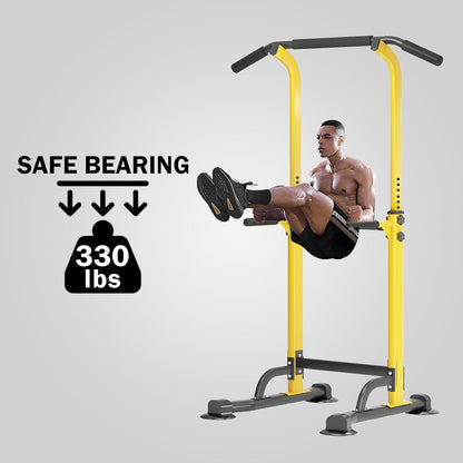 Power Tower Dip Station Pull Up Bar for Home Gym Adjustable Height Strength Training Workout Equipment,Pull Up Bar Station