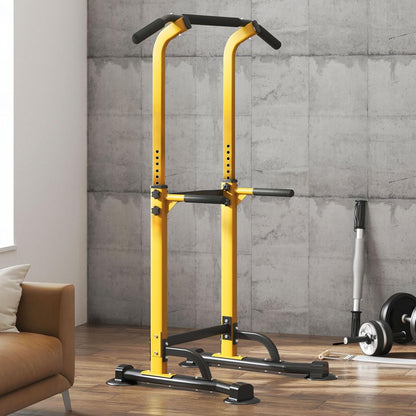 Power Tower Dip Station Pull Up Bar for Home Gym Adjustable Height Strength Training Workout Equipment,Pull Up Bar Station