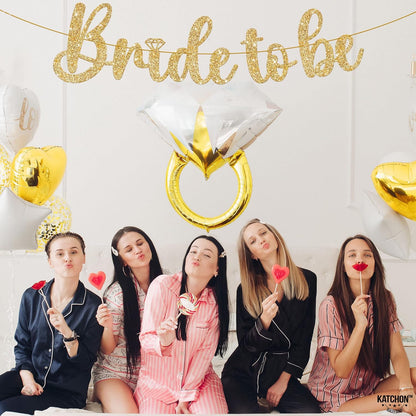 Glitter Bride To Be Banner 10 Feet, Bachelorette Party Decorations | Pre-Strung, Bachelorette Party Decorations, Bridal Shower Decorations, Wedding Shower Party Supplies