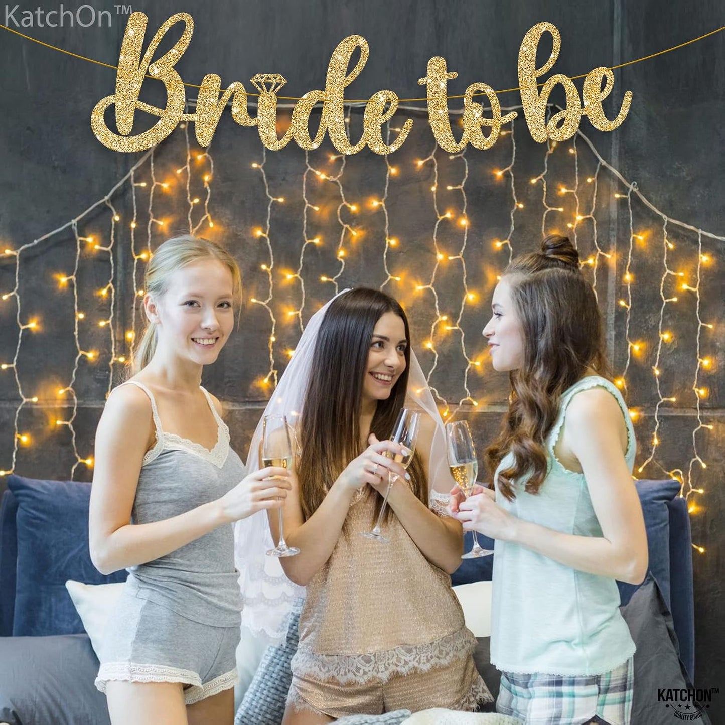 Glitter Bride To Be Banner 10 Feet, Bachelorette Party Decorations | Pre-Strung, Bachelorette Party Decorations, Bridal Shower Decorations, Wedding Shower Party Supplies