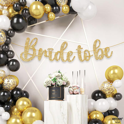 Glitter Bride To Be Banner 10 Feet, Bachelorette Party Decorations | Pre-Strung, Bachelorette Party Decorations, Bridal Shower Decorations, Wedding Shower Party Supplies
