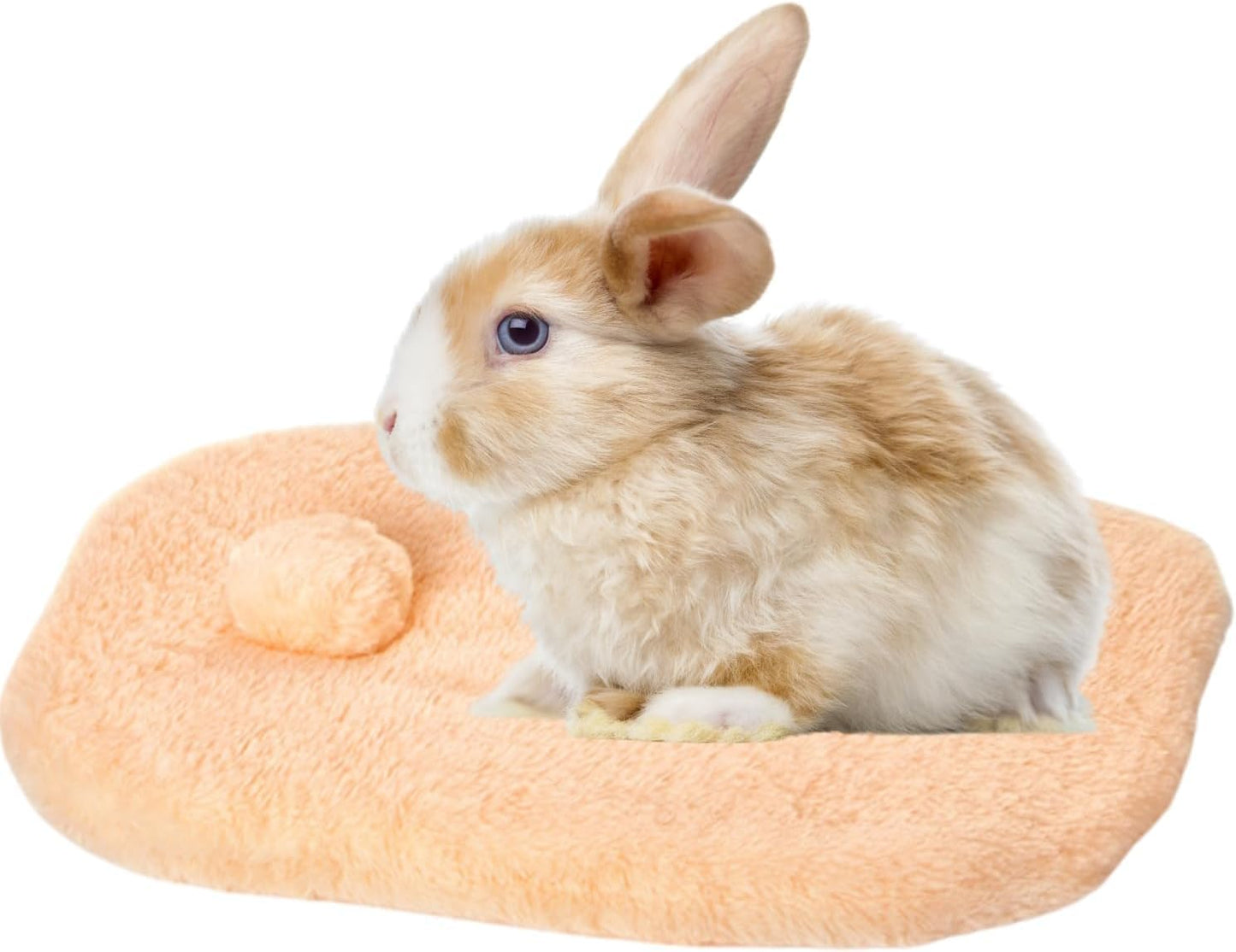 Rabbit Sleeping Mats Soft & Thick Fleece Plush Warm Mattress Blanket Washable Cage Bed Pad for Small Animal Bunny Guinea Pig Rabbit Ferrets Hamsters (Yellow)
