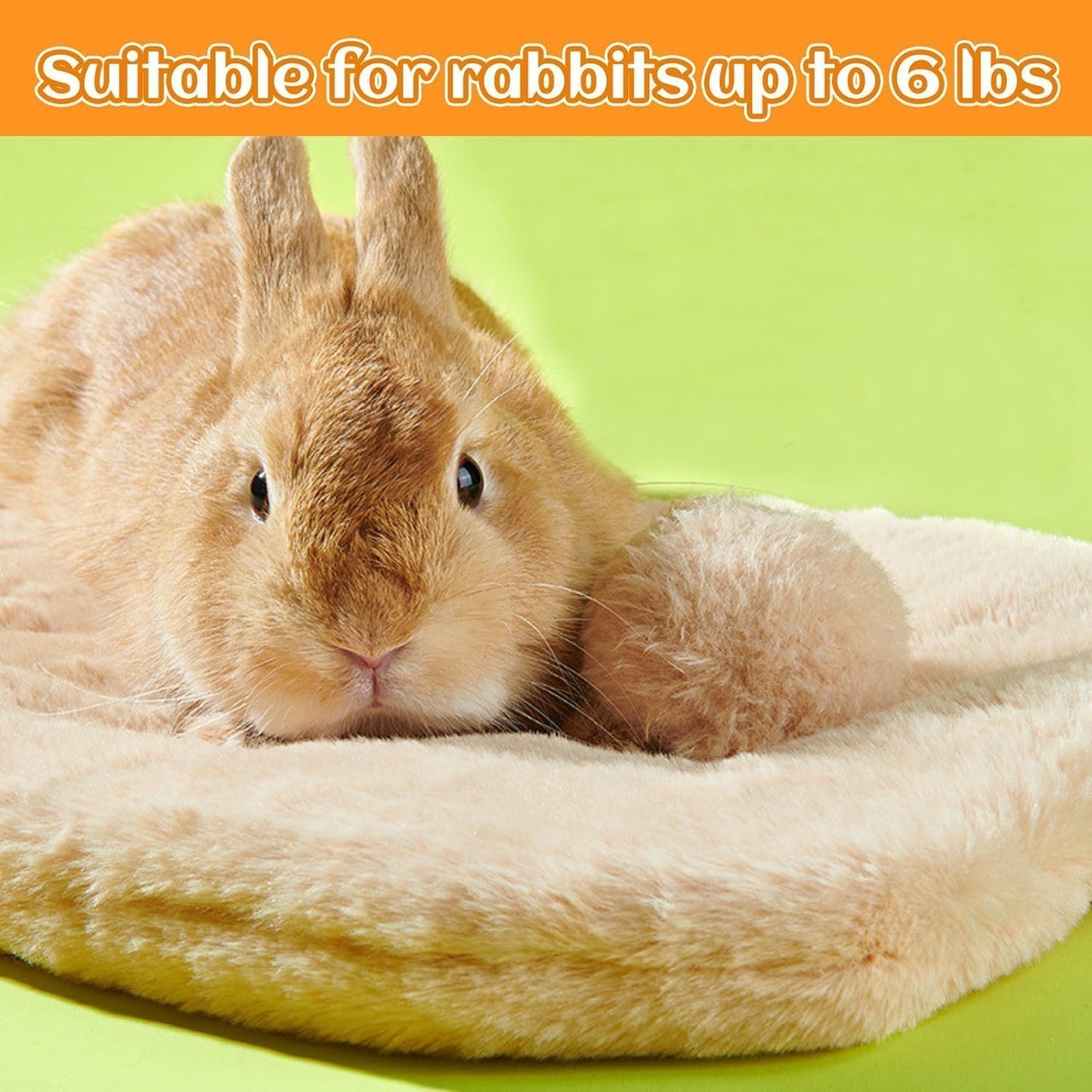 Rabbit Sleeping Mats Soft & Thick Fleece Plush Warm Mattress Blanket Washable Cage Bed Pad for Small Animal Bunny Guinea Pig Rabbit Ferrets Hamsters (Yellow)