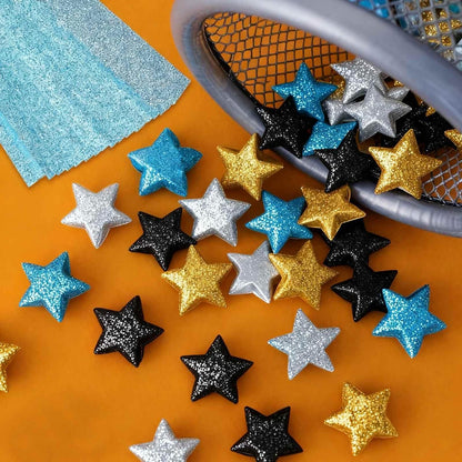 200 Sheets Origami Paper Glitter Stars Papers Light Yellow Fold Paper for Beginner Arts Crafts Projects,0.4 x 8.7 Inch