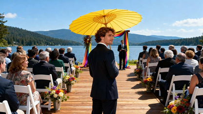 33 Inch White Paper Parasol Umbrella for Wedding Decor & DIY Art - Large Handmade Wooden Frame Sun Wedding Parasols, Asian Party Backdrop Painting Craft Projects