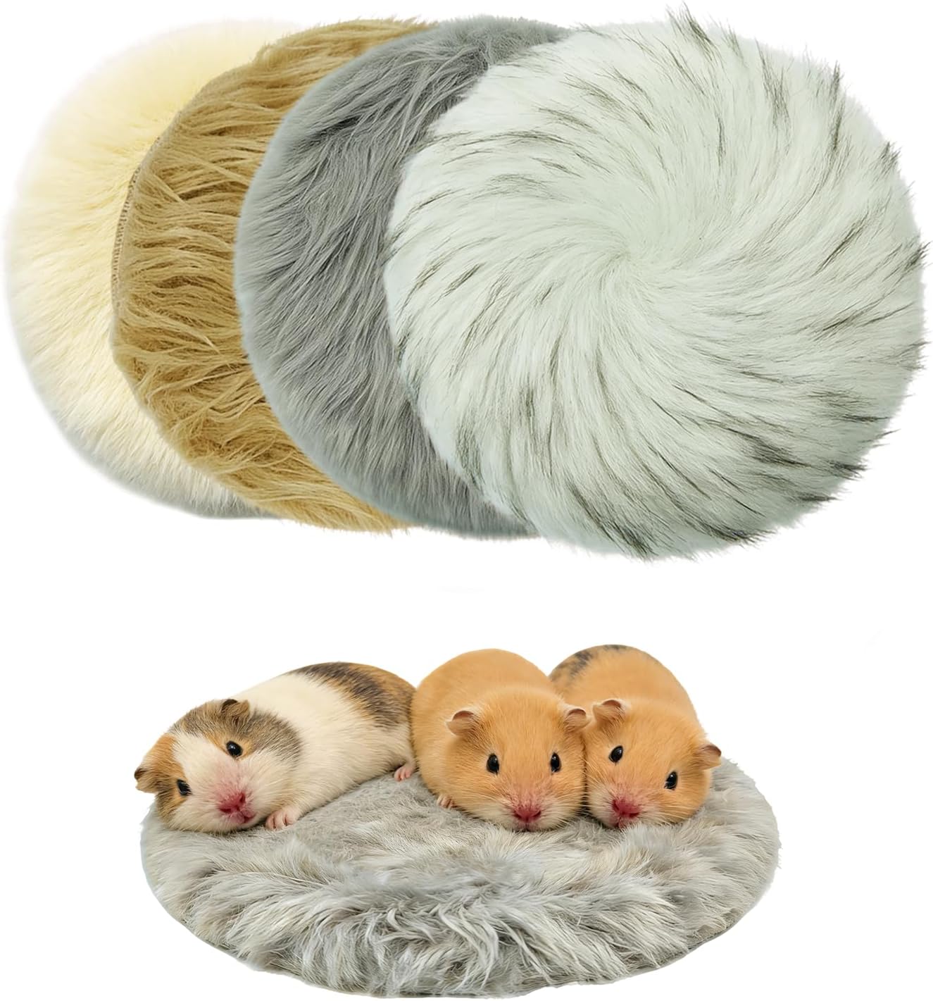 4PCS Guinea Pig Fleece Cage Bedding Mats Pads for Hamster Chinchilla | Washable,Guinea Pig Fleece Cage Liners,for Chinchilla Rat Hamster Sugar Glider Ferret,Guinea Pig Stuff