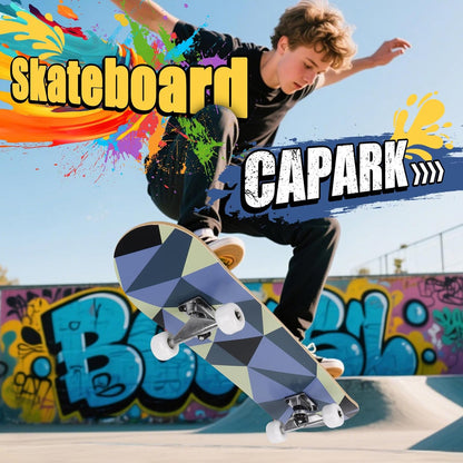 Skateboards for Beginners Adults Youths Teens Kids Girls Boys 31 Inch Pro Complete Skate Boards 7 Layer Canadian Maple Double Kick Concave Longboards