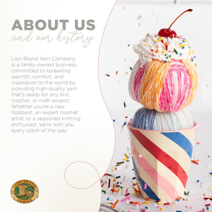 (1 Skein) Ice Cream Baby Yarn, Lemon Meringue Multicolor, 1182 Foot (Pack of 1) | DK Weight 100% Acrylic Knit & Crochet Fiber for Machine Washable Baby Blankets, Variegated Sweaters, Colorful Hats
