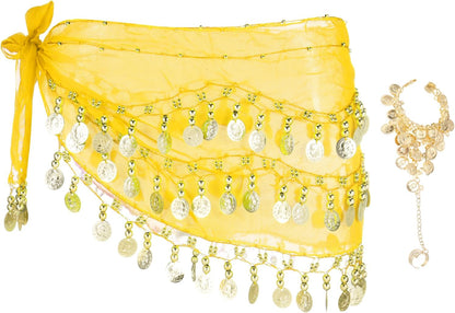 Belly Dance Hip Scarf Sequins Wrap