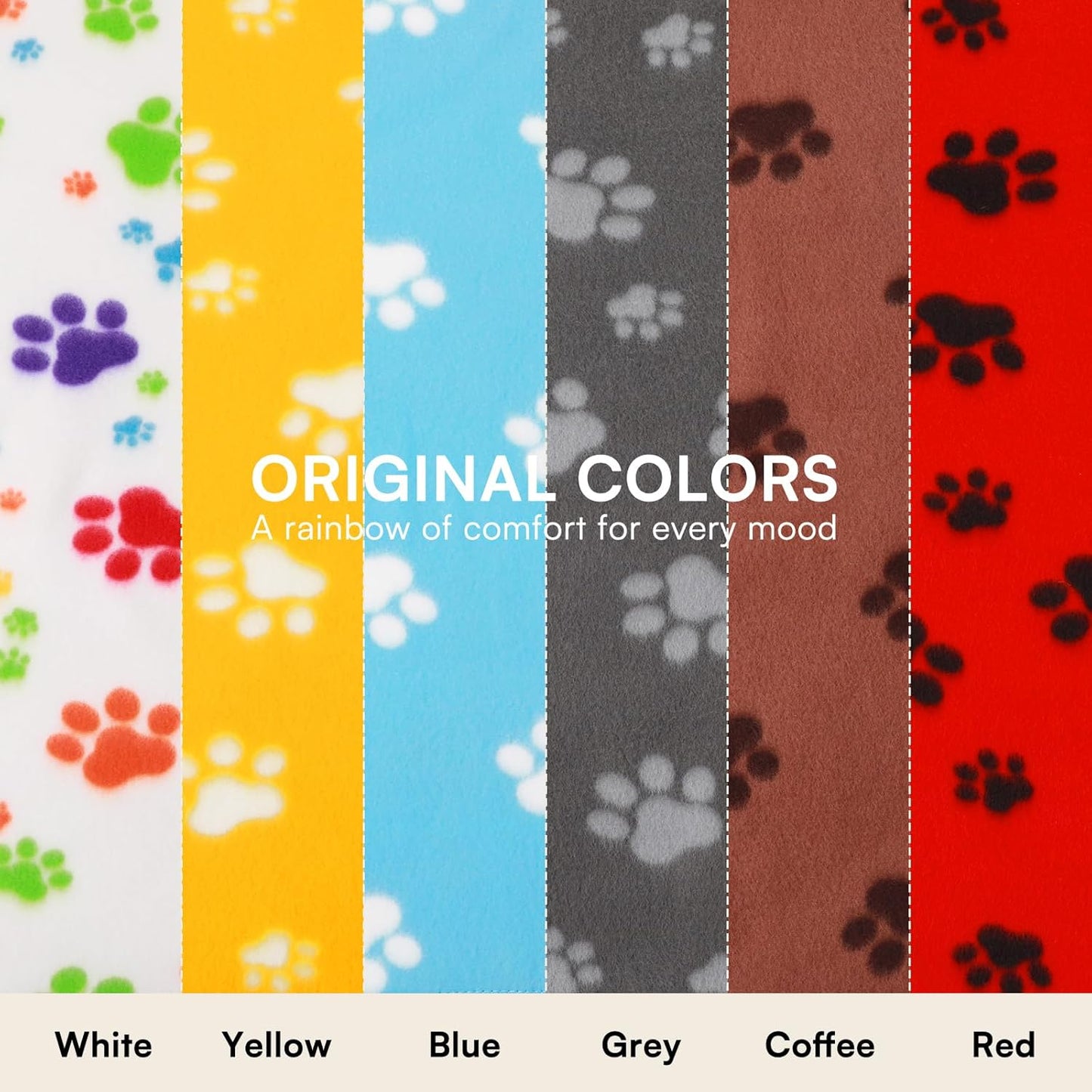 Cute Dog Blanket for Small Medium Dogs 6-Pack Soft Stretchy Fleece Blankets for Pet Cat Puppy Warm Wrinkle-Resistant Throw for Couch Bed Outdoor Yellow 31x24 inch (Pack of 6)
