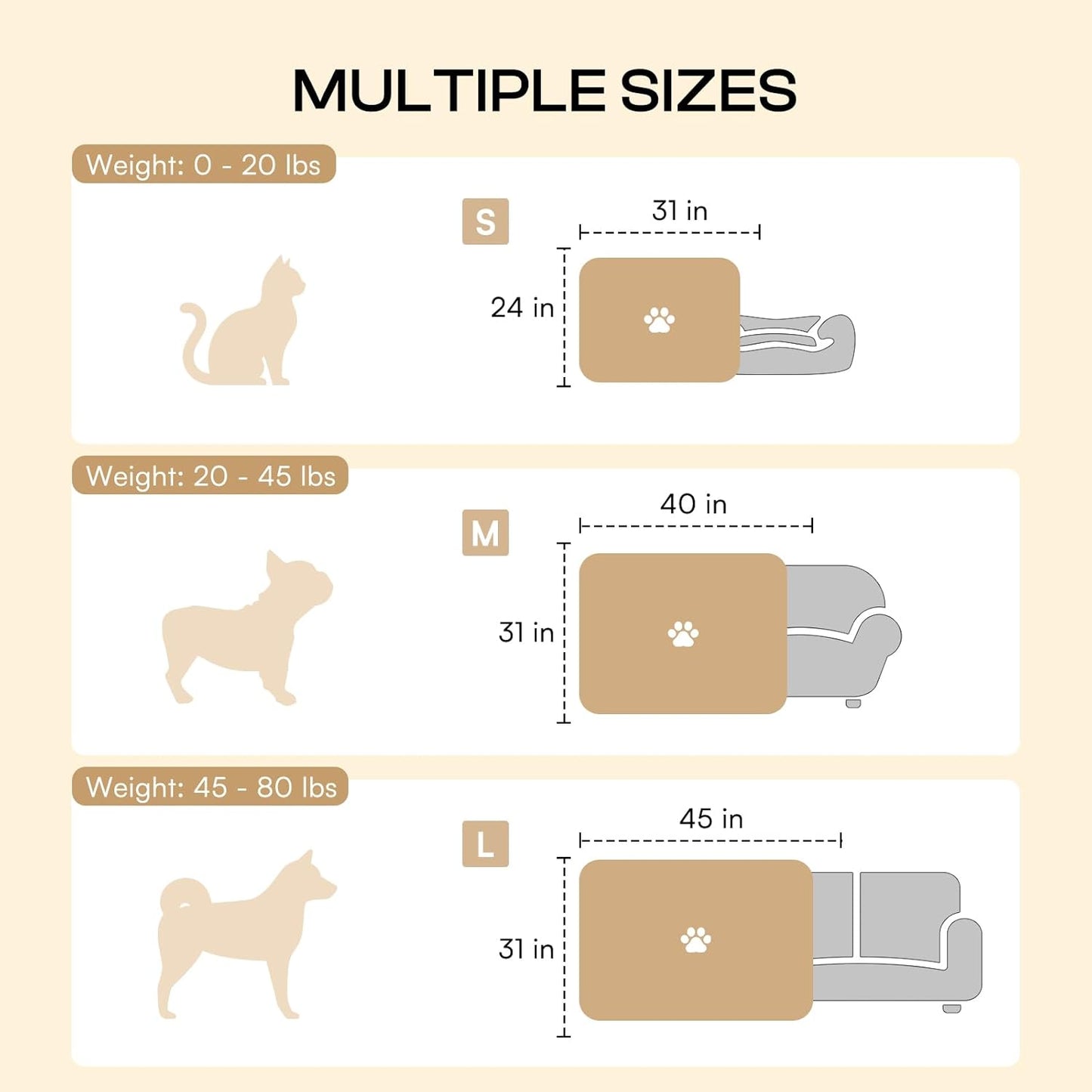 Cute Dog Blanket for Small Medium Dogs 6-Pack Soft Stretchy Fleece Blankets for Pet Cat Puppy Warm Wrinkle-Resistant Throw for Couch Bed Outdoor Yellow 31x24 inch (Pack of 6)