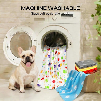 Cute Dog Blanket for Small Medium Dogs 6-Pack Soft Stretchy Fleece Blankets for Pet Cat Puppy Warm Wrinkle-Resistant Throw for Couch Bed Outdoor Yellow 31x24 inch (Pack of 6)