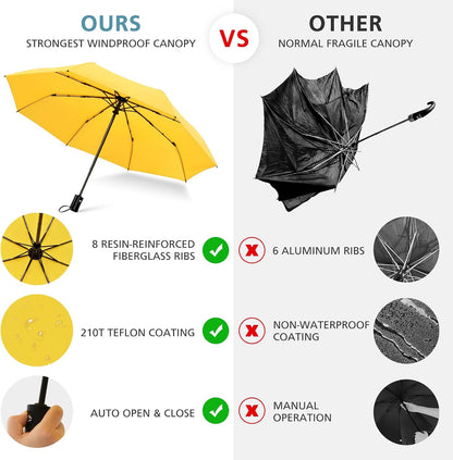 40/42/46/50inch UPF 50+ Sun Umbrella UV Protection UV Umbrellas | for Sun Protection Compact Umbrella Travel Size Umbrellas for Rain Waterproof And Wind Resistant Auto Open Close