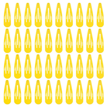 2 Inch Yellow Hair Clips Barrettes Metal Snap Clips for Women Durable Water Drop Ideal Hair Accessories for Hairdressing Wedding and Everyday Use 20 pcs