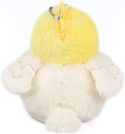 4.7 inches Cockatiel Plush Realistic Yellow Bird Stuffed Animal Cute Plush Toy Bird Bag Pendant Christmas Birthday Valentine's Day Gift for Friends Kids