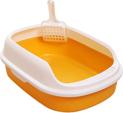 Cat, Toilet, Pet Litter Pan with Litter Bedpan, Easy to Clean for Doggy Small Animals, Yellow