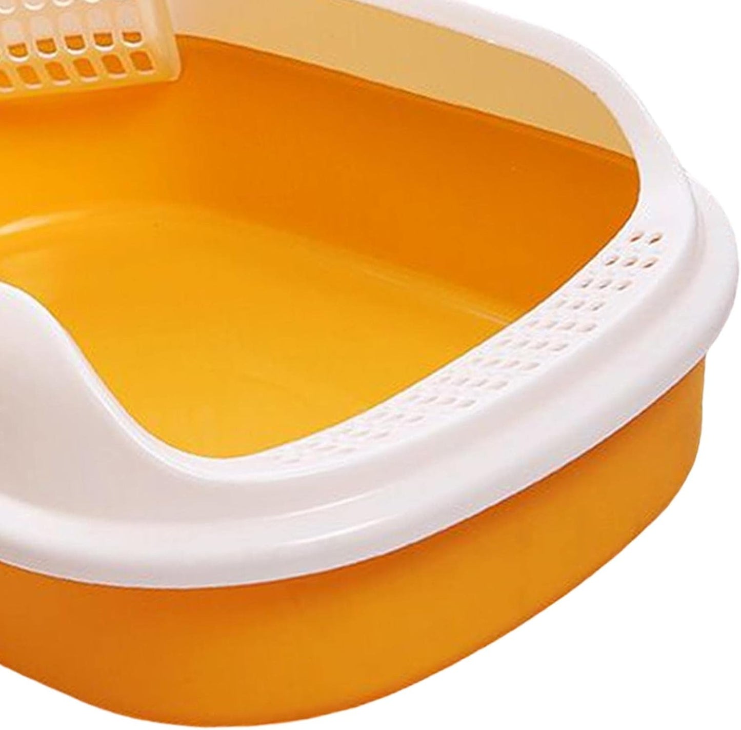 Cat, Toilet, Pet Litter Pan with Litter Bedpan, Easy to Clean for Doggy Small Animals, Yellow
