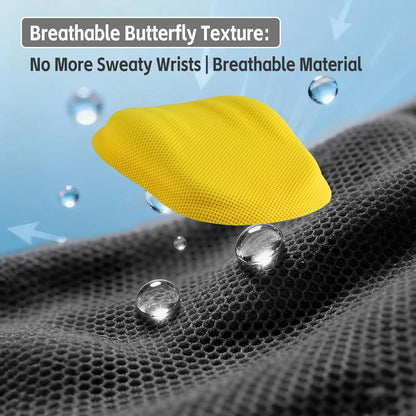 Ergonomic Mouse Pad with Wrist Support, Memory Foam Wrist Rest & Mouse Pad Set, Relieves Wrist Pressure for Comfortable Office & Gaming Use (Bright Yellow)