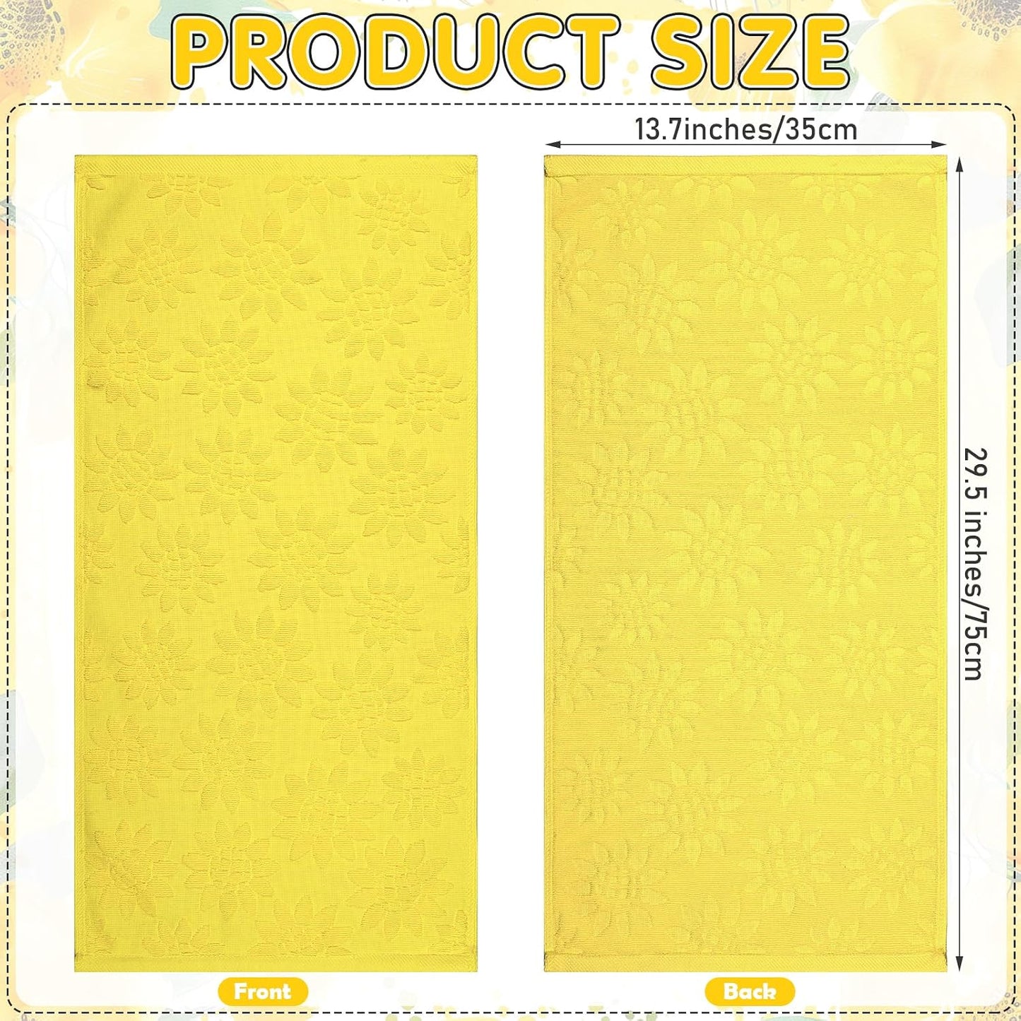 3pcs Sunflower Hand Towels 3D Yellow Sunflowers 100% Cotton Soft Decorative Towel for Home Bathroom Kitchen Decor Gift,13.7x29.5 Inch