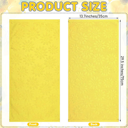 3pcs Sunflower Hand Towels 3D Yellow Sunflowers 100% Cotton Soft Decorative Towel for Home Bathroom Kitchen Decor Gift,13.7x29.5 Inch