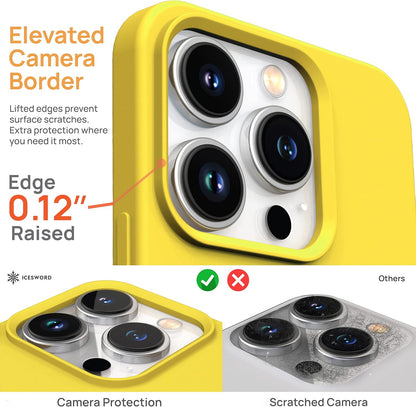 iPhone 14 Pro Case Yellow (2022), Liquid Silicone Case Phone Cover Slim Protective, Soft Anti-Scratch Microfiber Lining,Bright Lemon Citron Butter Cute [Shockproof] 6.1 inch 14Pro- Yellow