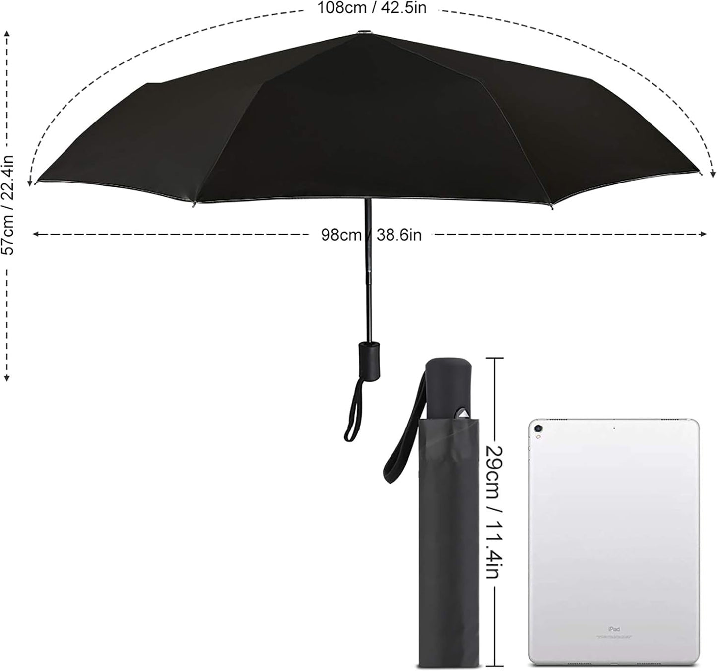Yellow Pineapple Portable Travel Umbrella Compact Folding Auto Folding Umbrellas Fits Backpack Car