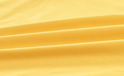 Sheets & Beyond Wrap Around Solid Microfiber Luxury Hotel Quality Fabric Bedroom Gathered Ruffled Bedding Bed Skirt 14 Inch Drop (Full, Yellow)
