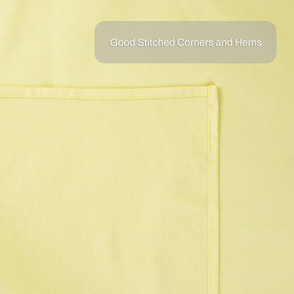 Solid Color Cotton Dinner Cloth Napkins - Set of 12 (17 x 17 inches) - for Events & Home Use (Yellow)