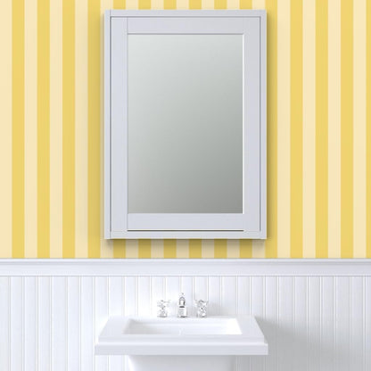 Yellow Stripes Peel and Stick Wallpaper | Roll 24" x 108" | Wide Stripe Pastel Bright Bold Dramatic | Self-adhesive, removable and renter-friendly