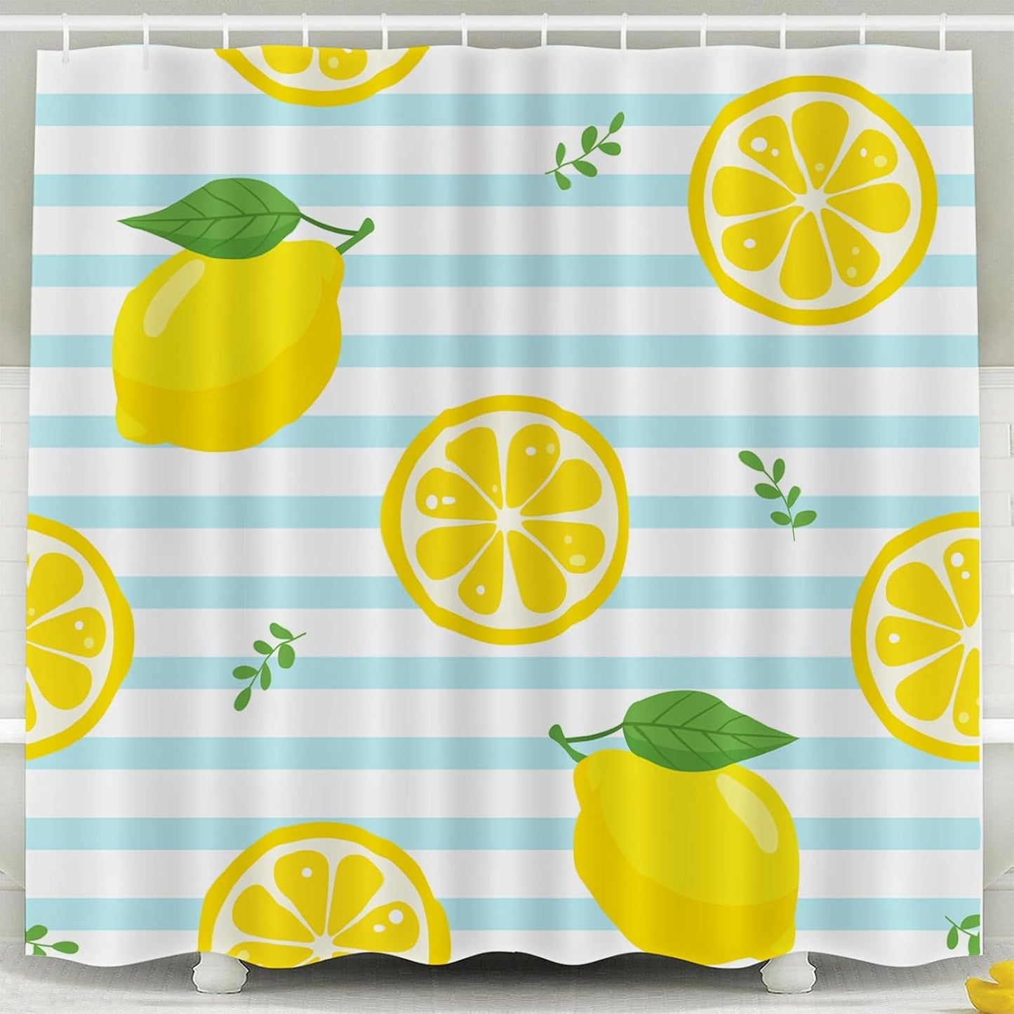 Lemon Shower Curtain 72x72 Inch Waterproof Shower Curtain for Bathroom with Hooks Bath Decoration Accessories Home Décor