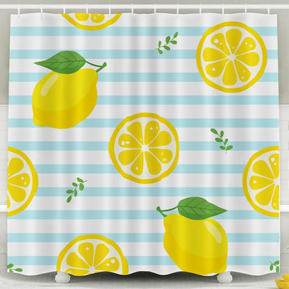 Lemon Shower Curtain 72x72 Inch Waterproof Shower Curtain for Bathroom with Hooks Bath Decoration Accessories Home Décor