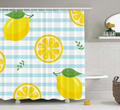Lemon Shower Curtain 72x72 Inch Waterproof Shower Curtain for Bathroom with Hooks Bath Decoration Accessories Home Décor