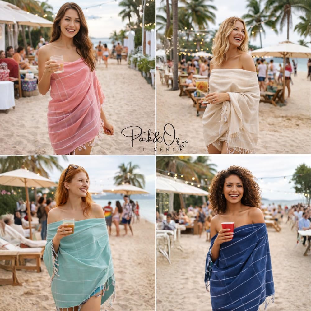 Turkish Beach Towel – Oversized 100% Cotton, Quick-Dry, Absorbent, Sand-Free Blanket 72x40 – XL, Lightweight Pool Towel for Adults, Women, Men – Sand Resistant & Perfect Travel (Yellow)