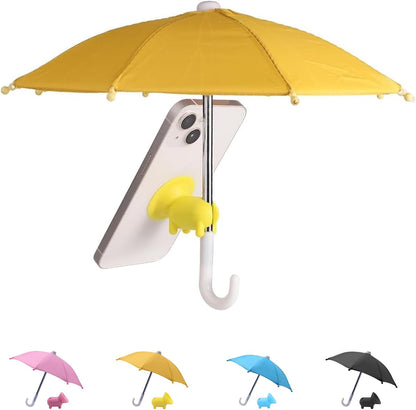 Phone Umbrella for Sun - Universal Adjustable Cute Stand With Piggy Suction Cup, Outdoor Anti-reflective Glare Blocking Cell Phone Sun Shade