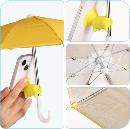 Phone Umbrella for Sun - Universal Adjustable Cute Stand With Piggy Suction Cup, Outdoor Anti-reflective Glare Blocking Cell Phone Sun Shade
