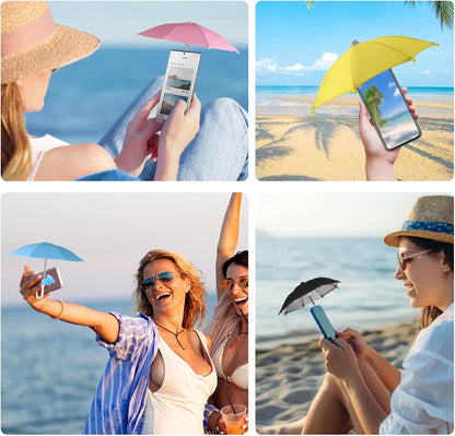 Phone Umbrella for Sun - Universal Adjustable Cute Stand With Piggy Suction Cup, Outdoor Anti-reflective Glare Blocking Cell Phone Sun Shade